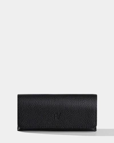 GLASSES CASE "SUNNY" LEATHER, BLACK