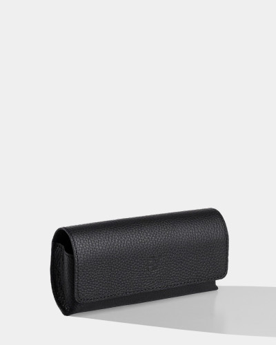 GLASSES CASE "SUNNY" LEATHER, BLACK