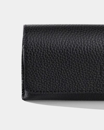 GLASSES CASE "SUNNY" LEATHER, BLACK