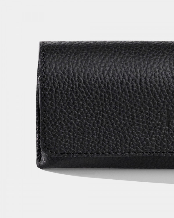 GLASSES CASE SUNNY LEATHER, BLACK