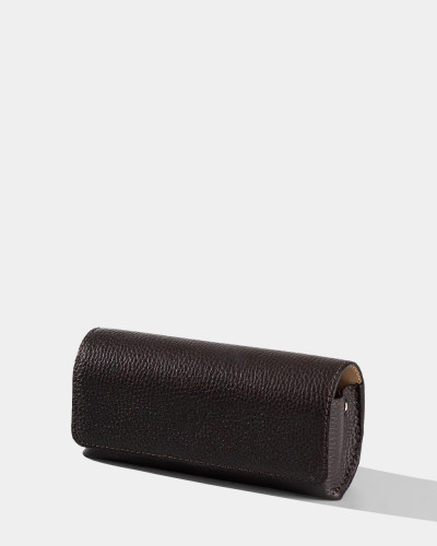 GLASSES CASE "SUNNY" LEATHER, BROWN