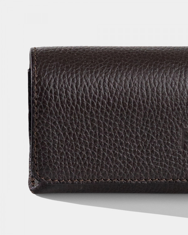 GLASSES CASE SUNNY LEATHER, BROWN