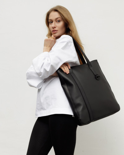 "OFFICE BAG" ECO-LEATHER, BLACK