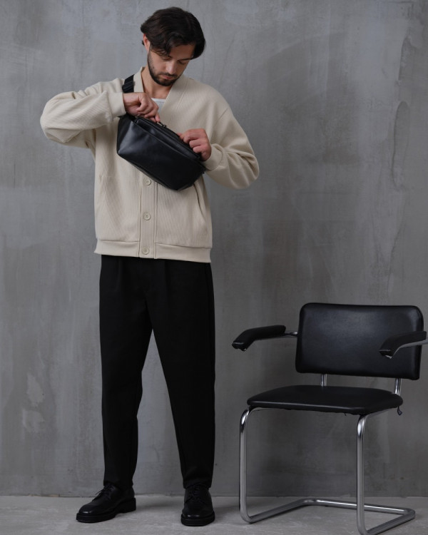 CROSS-TOWN ECO LEATHER, BLACK