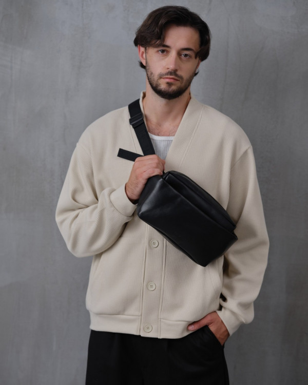 CROSS-TOWN ECO LEATHER, BLACK