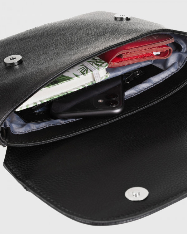 FLORIDA ECO LEATHER, BLACK
