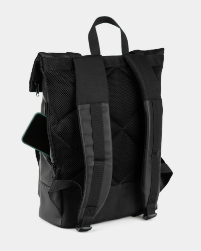"ROLL 2" ECO LEATHER, BLACK