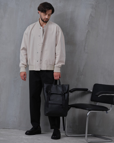 "ROLL 2" ECO LEATHER, BLACK