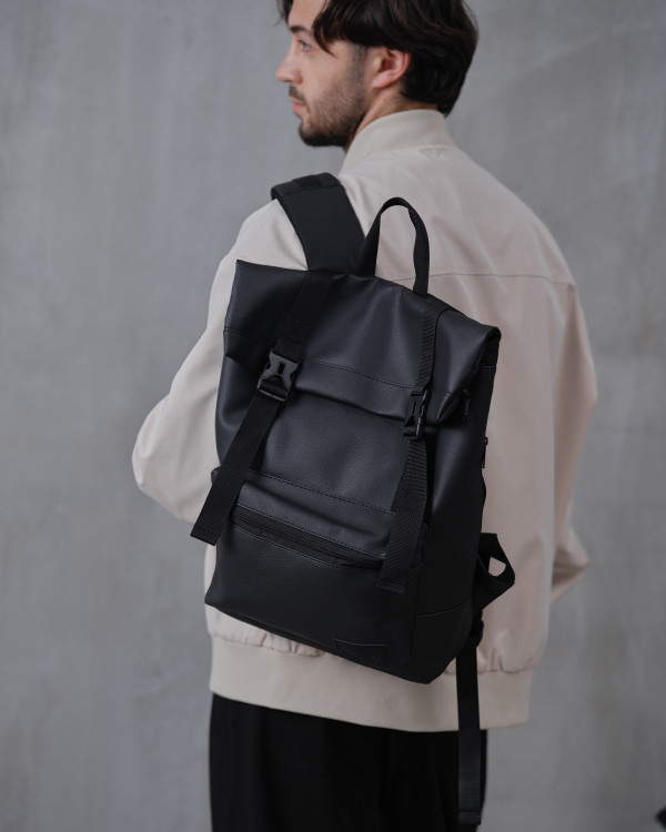 ROLL 2 ECO LEATHER, BLACK