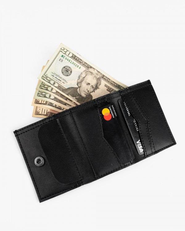 ROLL WALLET, ECO LEATHER, BLACK